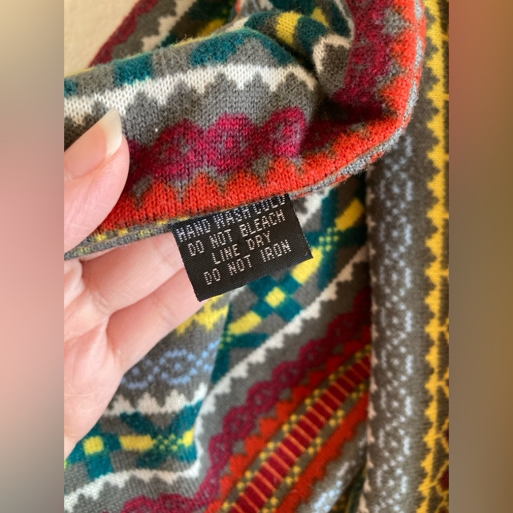 Multicolor Patterned Infinity Scarf - Picture 5 of 5